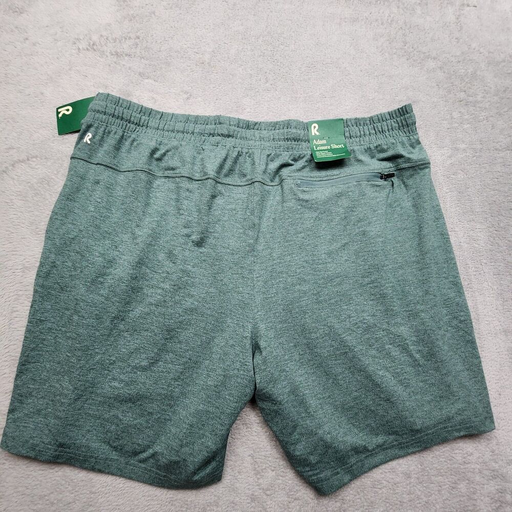 Right Of Way Mens XXL Adam Leisure Shorts Green NWT Zip Pockets Drawstring - Picture 2 of 11